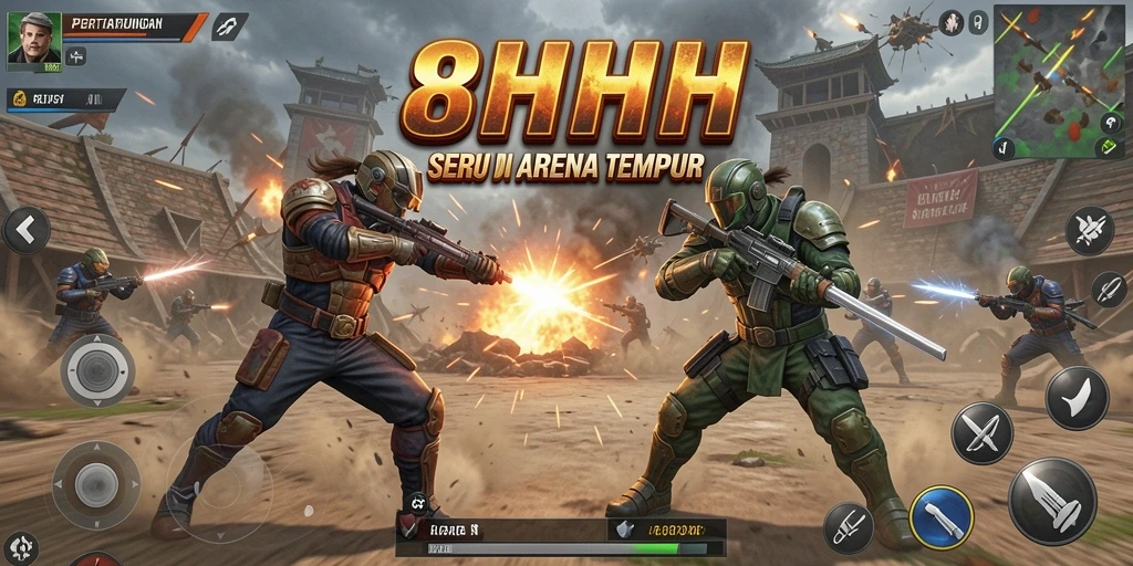 Gameplay seru dengan pertarungan aksi menegangkan di 8HHH.