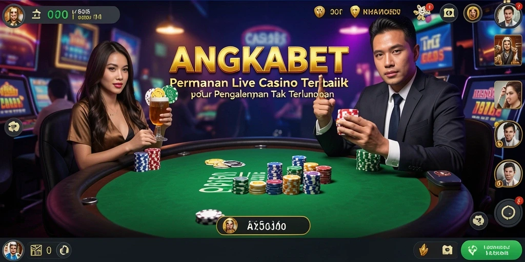 Tampilan screenshot gameplay Live Casino yang mendebarkan dari ANGKABET.