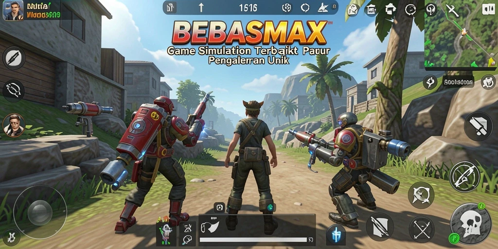 Tangkapan layar gameplay BEBASMAX yang menarik dan penuh warna.