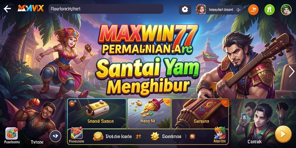 Tampilan gameplay seru dan menantang di MAXWIN77.
