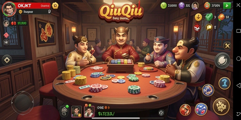 Tampilan gameplay QiuQiu yang menarik dan interaktif.