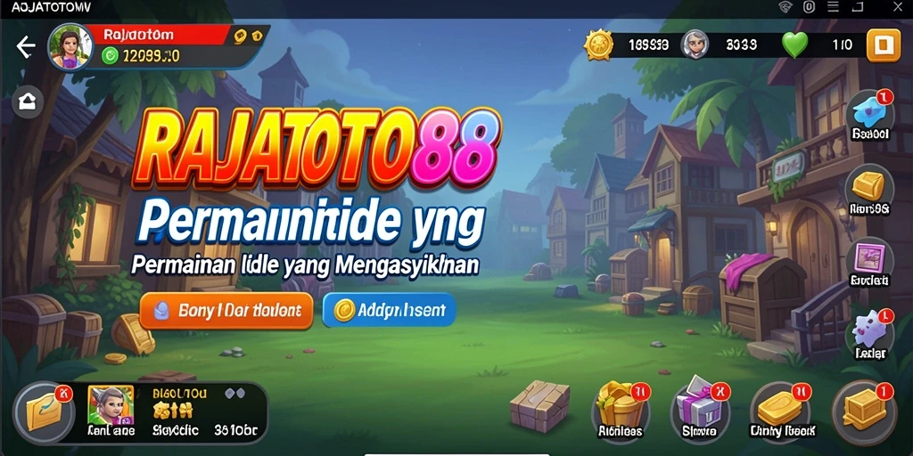 Tampilan gameplay yang menampilkan kemajuan otomatis RAJATOTO88.